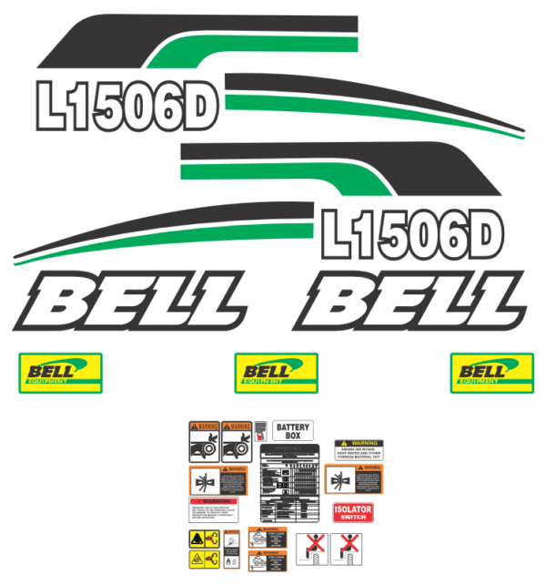 Bell Decals Bell L1506D Wheel Loader | Decals Online