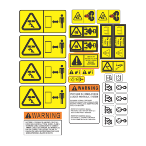 Caterpillar 428E Safety Decals