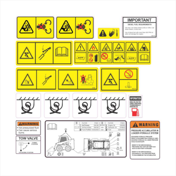 thumbnail image 2 of EquipDecals Skid Steer Safety Decals Kit - UV Laminated Stickers 2 of 6